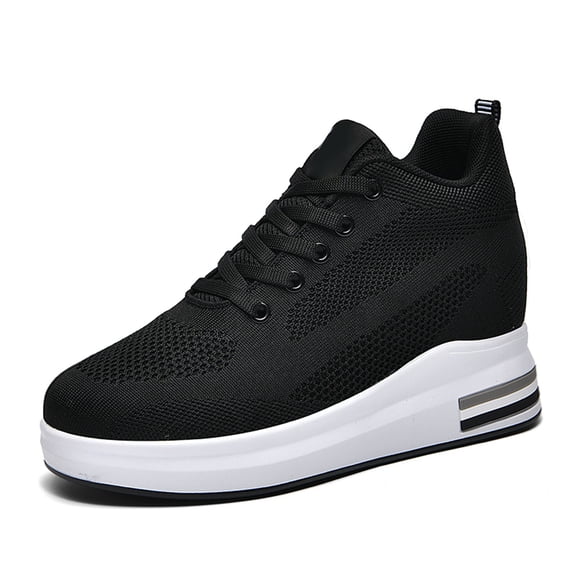 Win s Way Women's Elevator Mesh Sneakers, Thick Sole Height Increasing Platform Walking Shoes