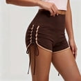 thumbnail image 2 of DHFJKG High Waist Yoga Shorts Women Running Biker Shorts Athletic Side Drawstring Buttery Soft Classic Bottoms, 2 of 6
