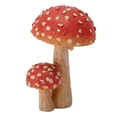 thumbnail image 3 of Mushroom Decor, Bright Colors Mushroom Statue 2 Headed Strong Durable  For Backyard, 3 of 8