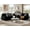 Black, variant on Roundhill Furniture Solenne 2-Piece Living Room Set, Oversized Sofa and Loveseat with Jumbo Corduroy Upholstery, Reversible Cushions, and Accent Pillows, Black
