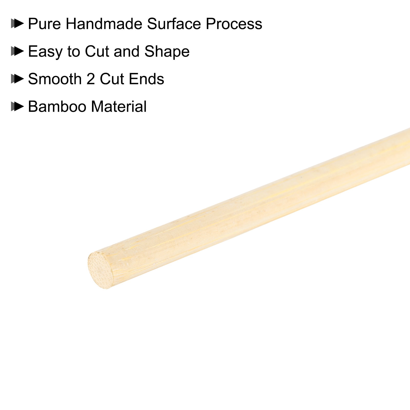 Uxcell Wooden Dowel Rods, 11/32 x 20 Inch Round Dowel Rod Wood Sticks Bamboo Stick for Arts Crafts Photo Booth Props DIY Building Model, 20 Pack