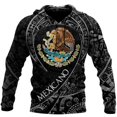 thumbnail image 3 of Sudadera con capucha para hombre y mujer, con estampado 3D de la bandera nacional de México, informal, de gran tamaño, popular, a la moda, para otoño, 3 of 5