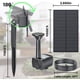 thumbnail image 3 of Bomba de fuente de agua al aire libre, kit de bomba de estanque de fuente solar mejorada con estaca, bomba de agua de fuente con energía solar para baño de pájaros, jardín, patio trasero, 3 of 4