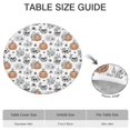 thumbnail image 6 of White Halloween Skull Pumpkin Spider Pattern Round Fitted Tablecloth with Elastic Edge,Dining Table Cover Waterproof,Outdoor Round Tablecloth for Camping,Dining,Indoor and Outdoor, 6 of 7