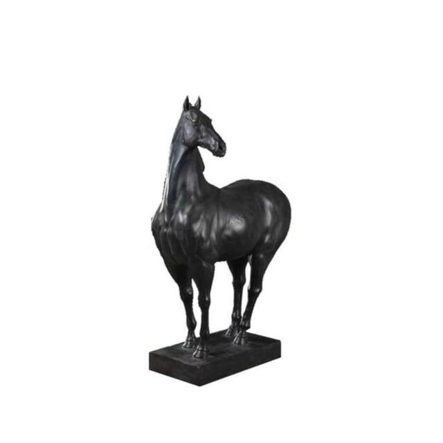 Abbraccia Escultura decorativa de caballo en resina, diseño chino vintage, para sala de estar, hotel, regalo decorativo