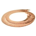 thumbnail image 4 of Mens 14k Rose Gold Plated Herringbone Chain 24" Inch Long x 14MM Wide Thick Flat Hip Hop Necklace, 4 of 5
