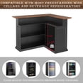 thumbnail image 5 of L Shaped Home Bar Cabinet with Fridge Space, Oversized Modern Basement Bar Table, 5 of 10