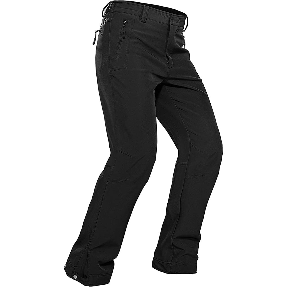 Hiauspor Mens Winter Snow Ski Fleece Lined Pants for Hiking Hunting