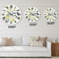 thumbnail image 4 of Designart 'Vintage Bouquet With Chrysanthemums Ii' Traditional Wall Clock, 4 of 5