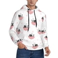 thumbnail image 2 of Lsque Umbrella Cat Pattern Casual Men's Hoodie,Hooded Sweatshirt with Kangaroo Pocket,Pullover Hoodie-Large, 2 of 7