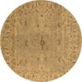 thumbnail image 1 of Ahgly Company Indoor Round Oriental Brown Industrial Area Rugs, 3' Round, 1 of 4
