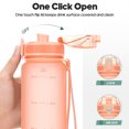 thumbnail image 5 of GEDUX 32oz Sports Water Bottle with Time Marker BPA Free Leak Proof Wide Mouth Lightweight Sport Travel Water Bottle, 5 of 7