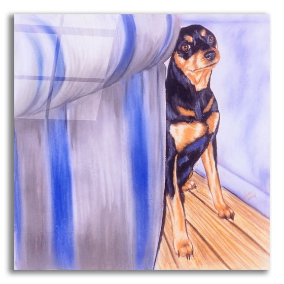 Epic Art 'Honest, The Cat Did It!' by Barbara Keith, Acrylic Glass Wall Art, 12"x12"