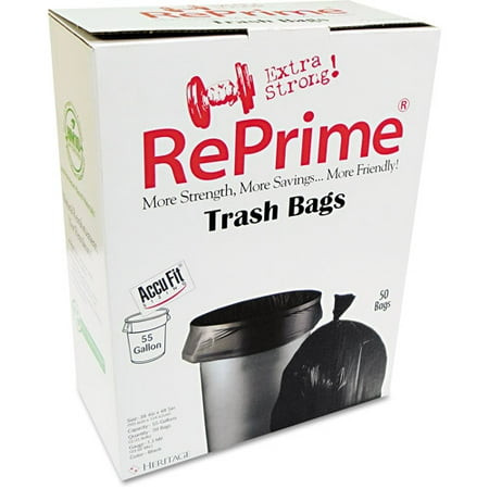 Reprime Black Can Liners, 55 gal, 50 ct