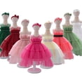 thumbnail image 3 of Vestido de niña Vestido de princesa Vestido de bebé de un año Vestido de niña de flores Vestido de niña con lazo de malla, 3 of 6