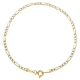 thumbnail image 2 of 10K Yellow Gold 2.25mm Diamond Cut Hollow Fiagro Link Bracelet Anklet 7 Inch, 2 of 3