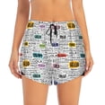 thumbnail image 4 of Lsque Hello Printed Women's Running Shorts with Liner Pockets,Elastic Quick Dry Workout Athletic Gym Yoga Shorts,Womens High Waist Shorts-Large, 4 of 9