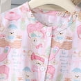 thumbnail image 3 of felwors Big Girls Pajamas Cute Short Sleeve & Pants 2-Piece PJ Set(Purple,7-8 Years), 3 of 5