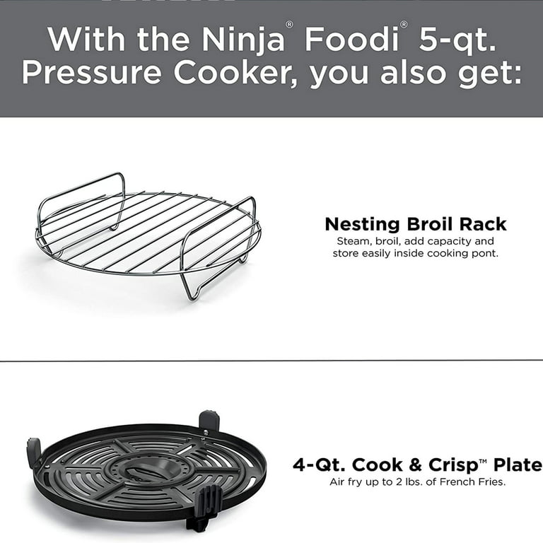 Ninja Foodi 9 en 1 olla a presión y freidora de aire con estante