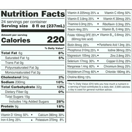Equate Original Nutritional Shake, Strawberry, 8 fl oz, 24 Count