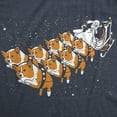 thumbnail image 2 of Mens Corgi Sleigh T Shirt Funny Christmas Santa Claus Dog Tee Graphic Tees, 2 of 7