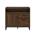 thumbnail image 5 of Pemberly Row 42" Wood Secretary Desk Sideboard with 2-Drawer - Dark Walnut, 5 of 8