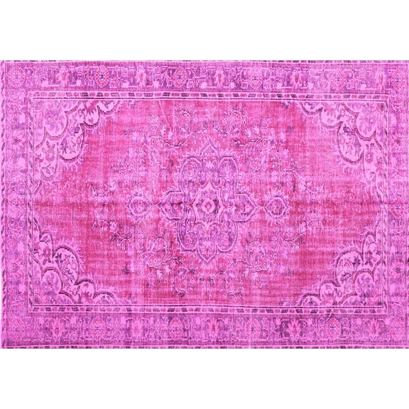 Ahgly Company Indoor Rectangle Persian Pink Traditional Area Rugs, 5' x 7'