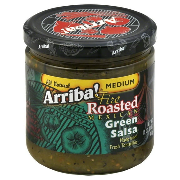 Arriba! Medium Fire Roasted Mexican Green Salsa, 16.0 OZ