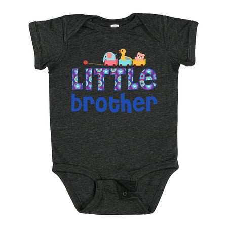 

Inktastic Blue Toy Train Little Brother Gifts Gift Baby Boy Bodysuit