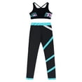 thumbnail image 4 of CHICTRY Girls Sleeveless Strappy Back Crop Top with Color Block Leggings Pants Gym Suit for Sports Workout Hiking Lily 10, 4 of 7