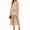 Apricot, variant on Women Patchwork Office Lady 2 Pieces Set Sleeveless V Neck Blazer Vest and Long Mesh Skirt