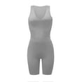 thumbnail image 5 of Edvintorg Summer Outfit for Women 2025 Women Sets Gym Fashion Summer V-Neck Sleeveless Solid Casual Comfy Party Shirts Sets Gray S, 5 of 7