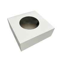 9" x 9 " x 3.5" White Pie Box with Window, By Way To Celebrate