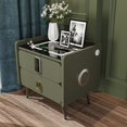 thumbnail image 3 of AFANQI Smart Double Drawer Nightstand, Multifunctional Creative Design Side Table, Bedroom Storage Cabinet with Combination Lock, 3 of 15