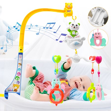 Baby Crib Bell Musical Mobile Plays Tunes Wind Up Music Box Baby