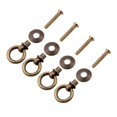 thumbnail image 1 of Tiradores pequeños de latón para joyero Yashi tiradores de anillo bronce 4 piezas, 1 of 5