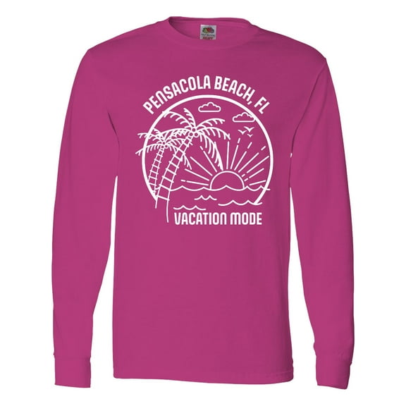 Inktastic Summer Vacation Mode Pensacola Beach Florida Long Sleeve T-Shirt