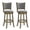 Antique Gray + Light Gray-30", variant on ELLEGNT 4 PCS Swivel Bar Stools - 30" Height, Backrests, Wood Frame, Upholstered Seat