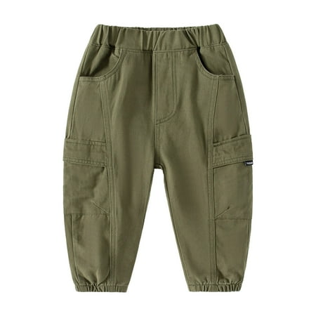 

NOKIO Boys Loose Fit Athletic Pants Toddler Boys Solid Color Mid Rise Elastic Waistband Leggings Work Pants With Pockets Everyday Casual Trend Outfits Boys Comfortable Gym Pants