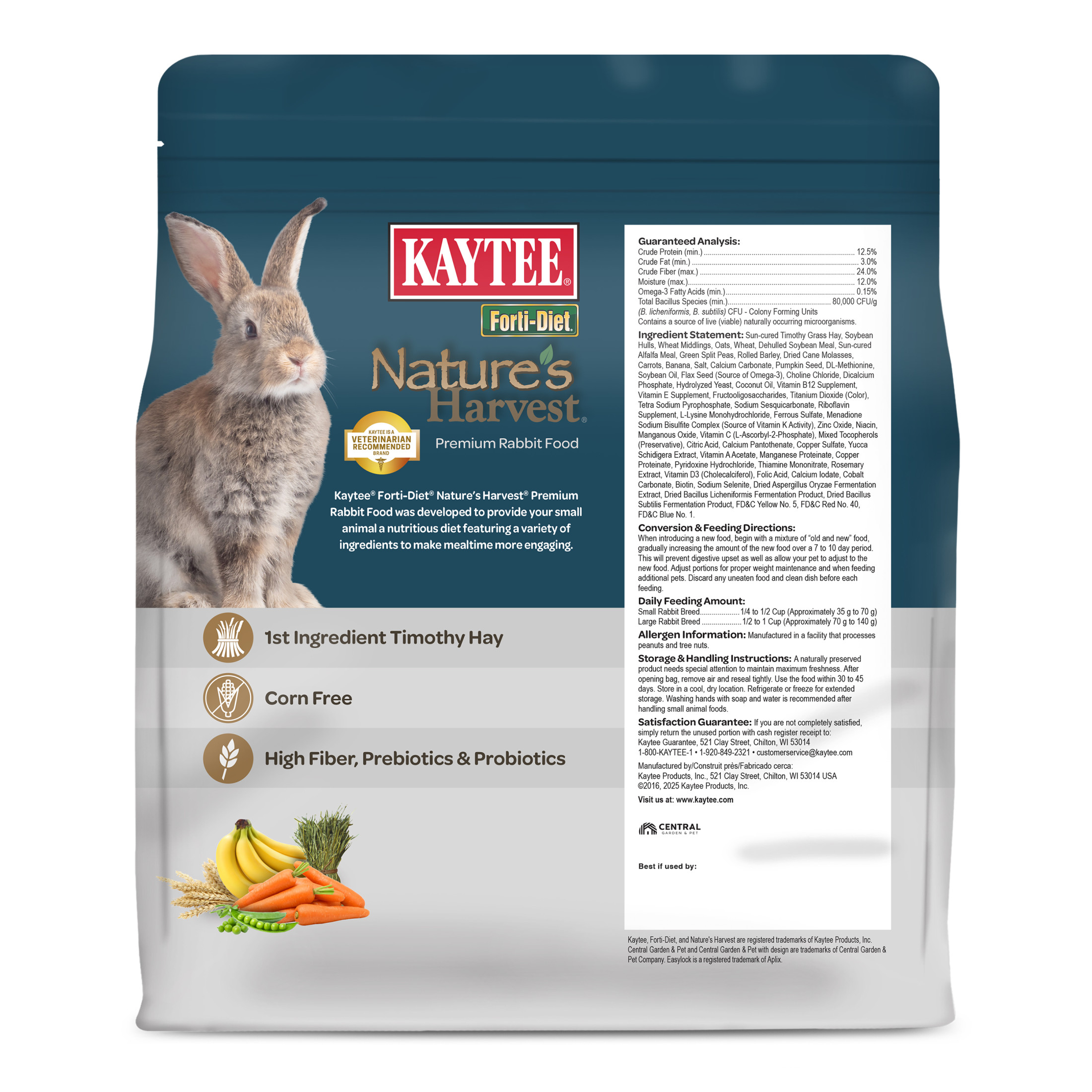 Kaytee Forti-Diet Nature's Harvest Rabbit Food, 5 lb photo 6