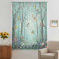 thumbnail image 3 of Watercolor Forest Birds Sheer Curtains 84 Inches Long, Green Trees Seasonal Floral Light Filering Curtains, Breathable Simi Curtain Privacy Drapes for Living Room Bedroom Lightweight Window Treatment, 3 of 9