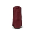 thumbnail image 4 of Unique Bargains Women's Pointed Toe Chunky Heel Chelsea Ankle Boots Burgundy 7, 4 of 8