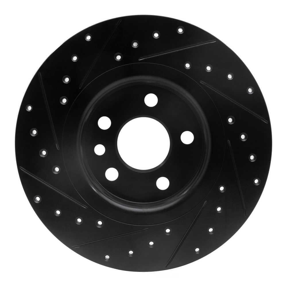 Dynamic Friction Company 633-11027R DFC Brake Rotor - Drilled And Slotted - Black