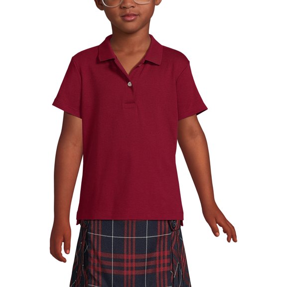 Lands' End School Uniform Girls Iron Knee Blend Plain Front Chino Pants