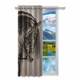 thumbnail image 2 of MKHERT Black Horse Blackout Window Curtain Drapes Bedroom Living Room Kitchen Curtains 52x84 inch, 2 of 2