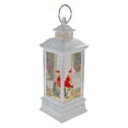 thumbnail image 3 of Northlight Brushed Christmas Cardinals Snow Globe Lantern - 11" - White and Silver, 3 of 5