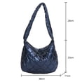 thumbnail image 3 of Autumn Winter Cotton-Padded Bag Quilted Shoulder Bag Fashion for Work (Blue), 3 of 10