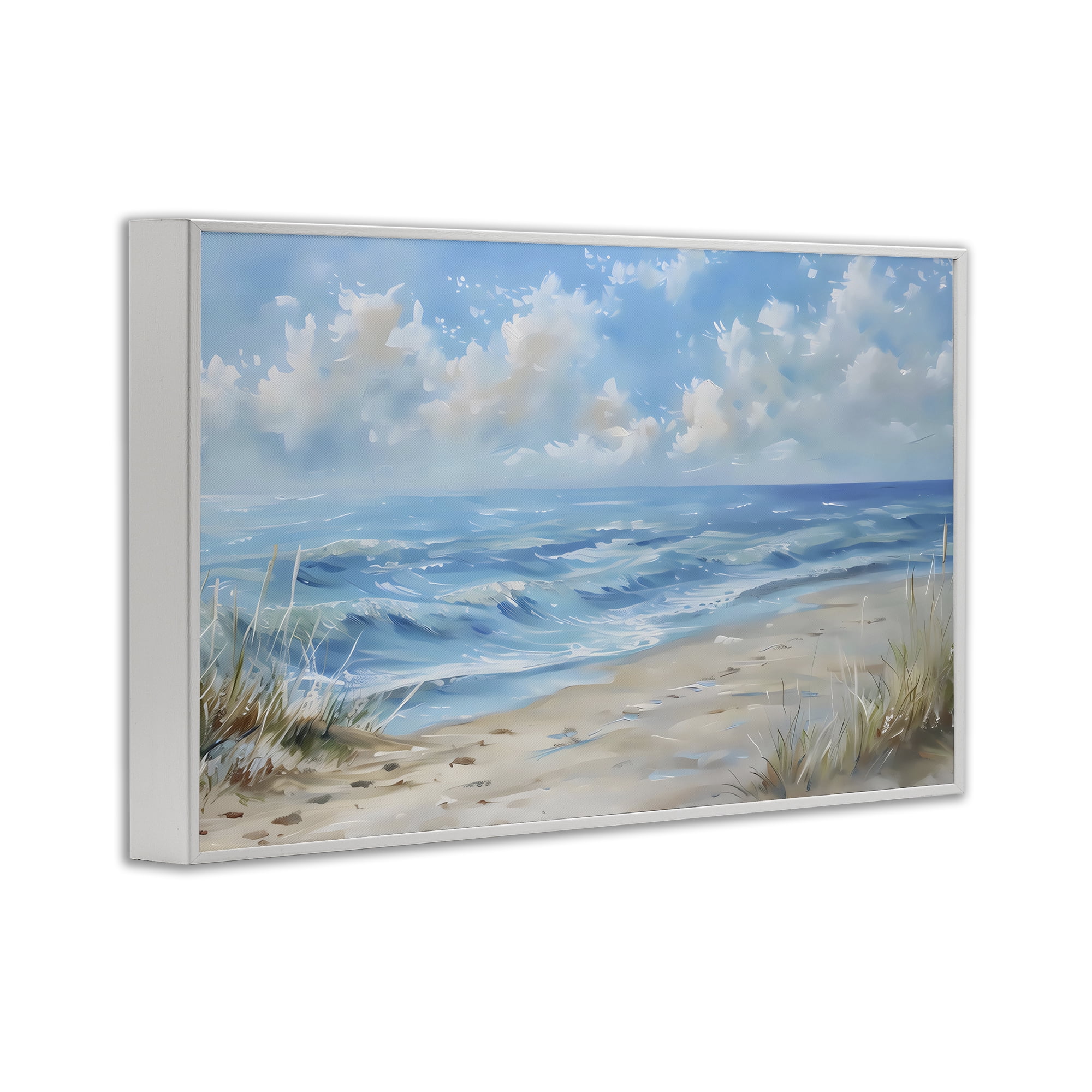 Stupell Industries Coastal Tranquility Horizon White Framed Giclee Art, design by Creative Studio