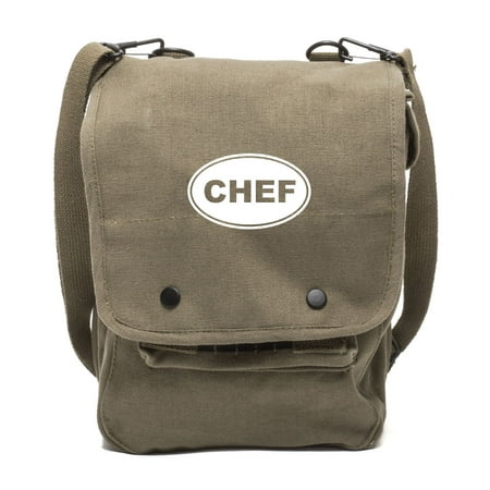 Chef Text Canvas Crossbody Travel Map Bag Case (The Best Italian Chef)