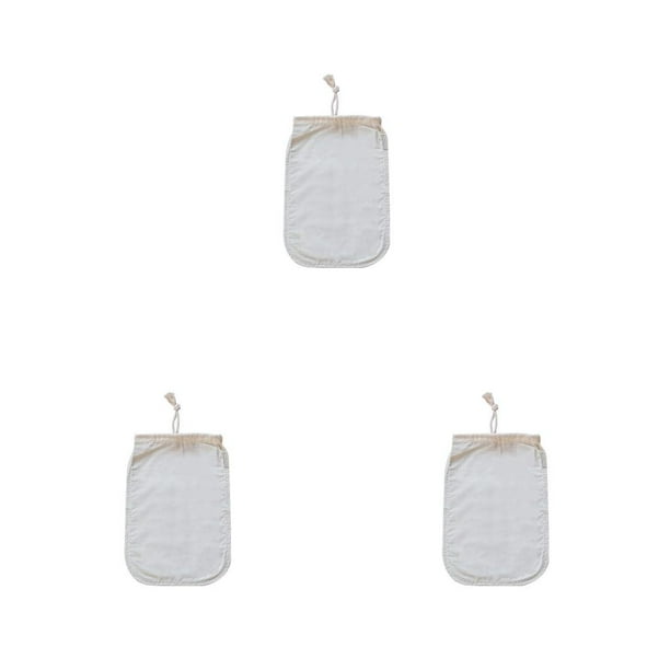 Injueey Bolsa de filtro de bebida de jugo de leche de café con cordón bolsas de colador de malla fina vegetal multiusos barra de cocina 13x13 pulgadas Type1 NO1 Injueey CBP492388